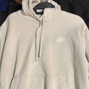 Nike Men's Cream Hoodie
